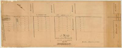 Map of lots in the 5th ward of the city of Albany, on the Arsenal lot. Map #4