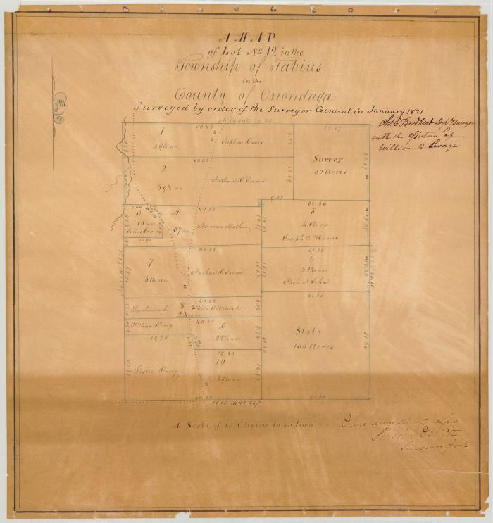 Map of Lot No. 12, in the Township of Fabius. Map #28