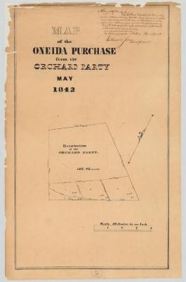 Map of the Oneida Purchase from the Orchard Party, May 1842