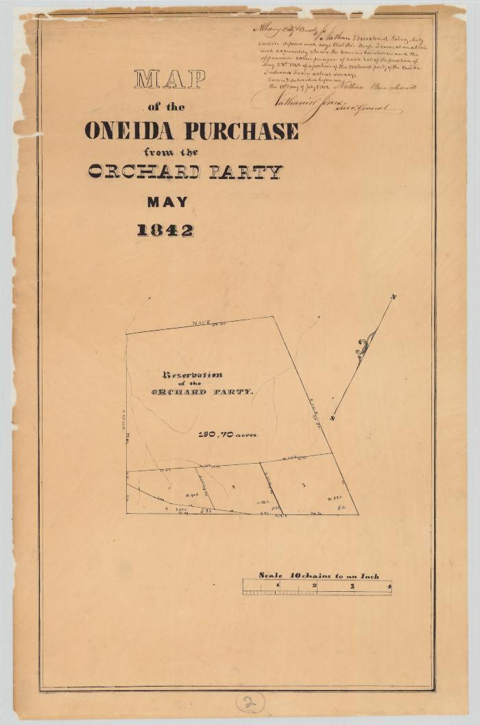 Map of the Oneida Purchase from the Orchard Party, May 1842