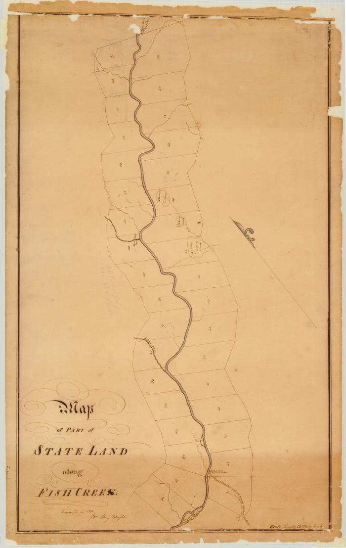 Map of part of State Land along Fish Creek. 1811. Map #23