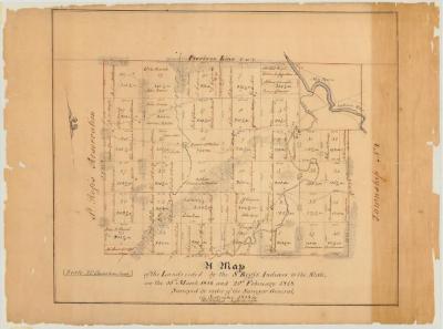 Map of lands ceded by the St. Regis Indians to the State. Map #14