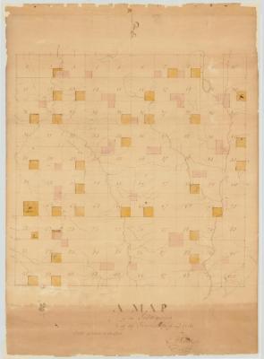 Map of the subdivision of the Township of Locke by Abraham Hardenbergh. Map #118