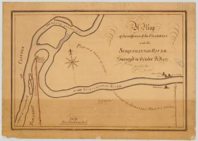 Map of the confluence of the Unadilla with the Susquchanna river. Map #51B