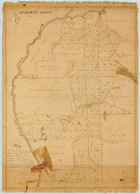 Map of a tract of land in the County of Washington in the Towns of Luzerne, Caldwell and Therman. Map #64