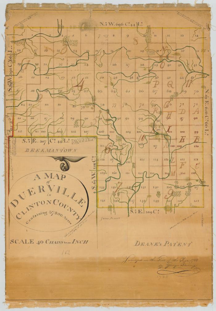 Map of Duerville in Clinton County, containing 37,800 acres. Map #73