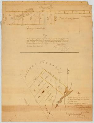 Map of the Gore adjoining the Duer's Patent, the Refugee Lands, the Little Location of 6,000 acres and the Plattsburgh Patent. Map #60