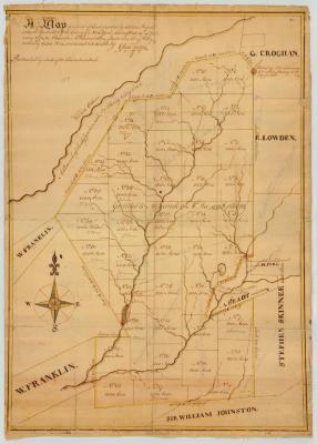 Map of tract of land granted to Alexander McKee. Map #135