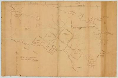 Map of a survey of lands on Lake George. Map #80