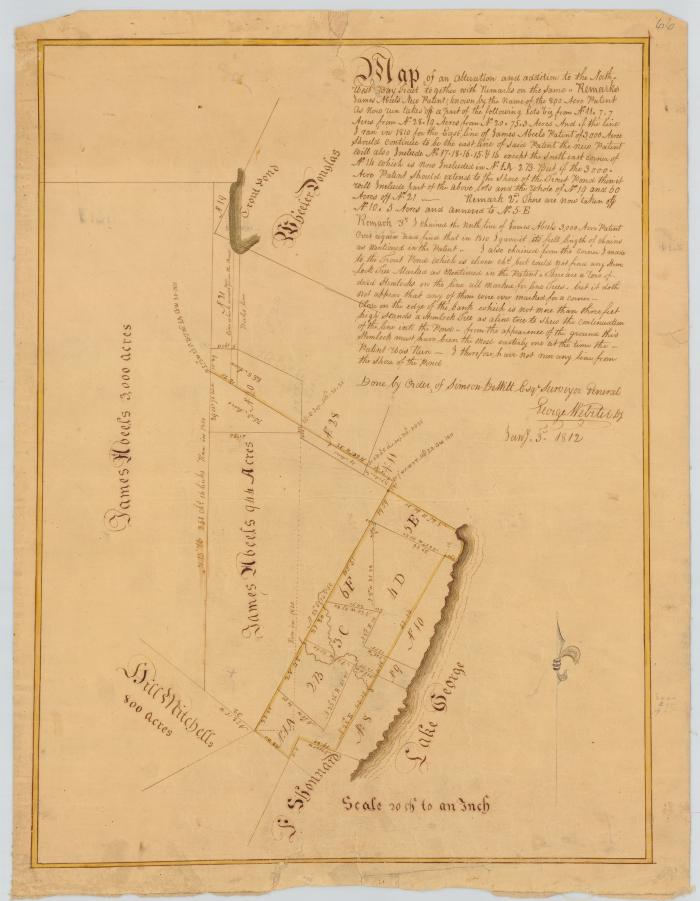 Map of an alteration and addition to the Northwest Bay Tract. Map #66B