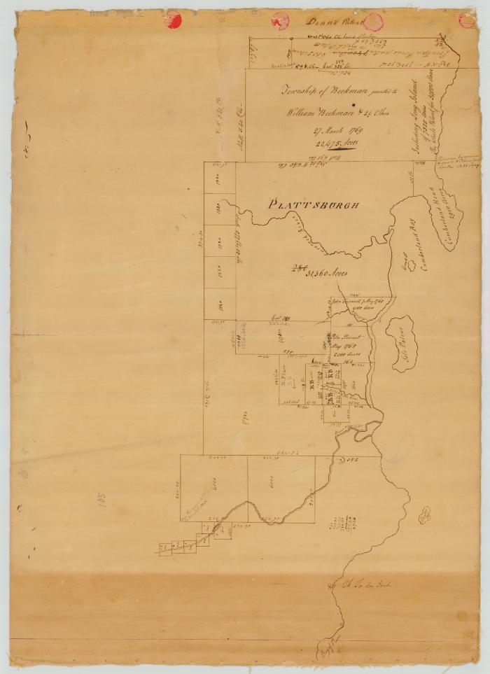 Map of the Township of Plattsburgh. Map #134