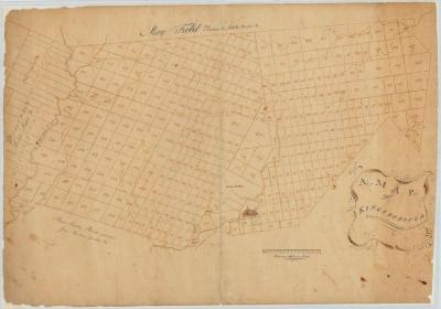 Map of Kingsborough, comprehending the Patents of James Stewart and A. Stevens. Map #72