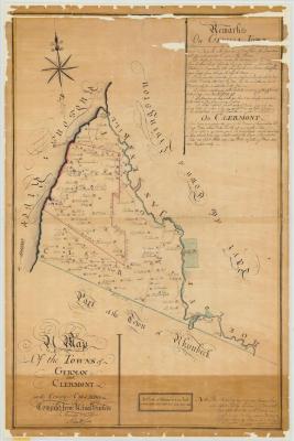 Map of the Towns of German and Clermont. Map #188