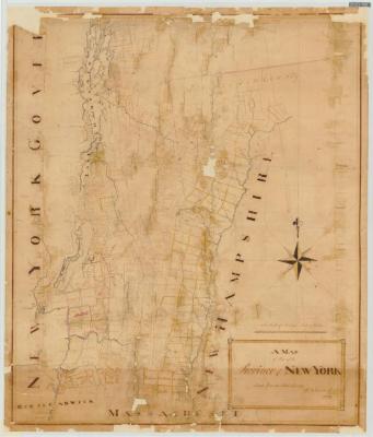 Map of part of the province of New York, east of Lake George and Champlain. Map #154