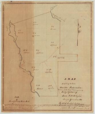 Map of a part of the late Oneida Reservation. Map #201B