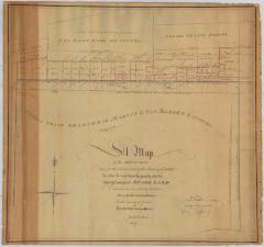 Map of the different lines run for the third tract of the Vanbergen Patent. Map #213