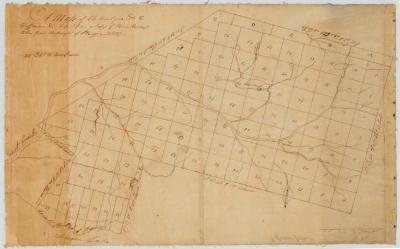 Map of a tract granted to Hoffman. Map #180