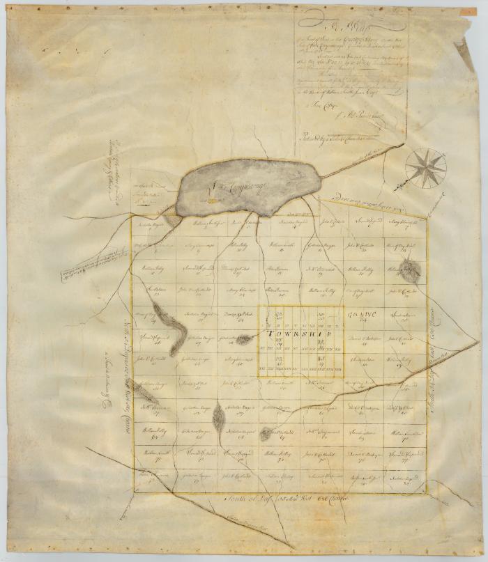 Map of tract of land in the County of Albany on the west side of Lake Conyadarage. Map #155