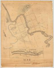 Map of a village laid out in the mile square in the St. Regis Reservation pursuant to the Act Chapter 194 passed April 1818