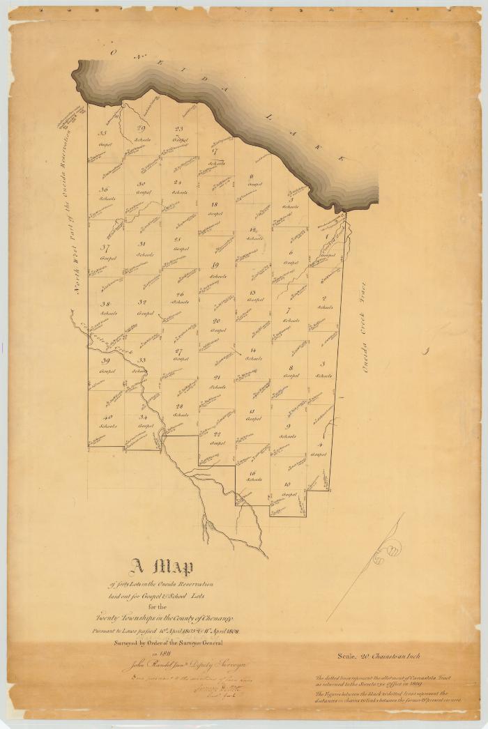 Map of 40 lots in the Oneida Reservation. Map #162