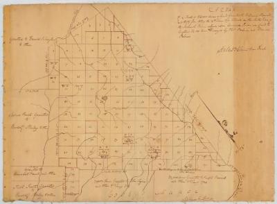 Map of tract of 56,000 acres of land, granted to W. M. Bayard and 54 others. Map #139