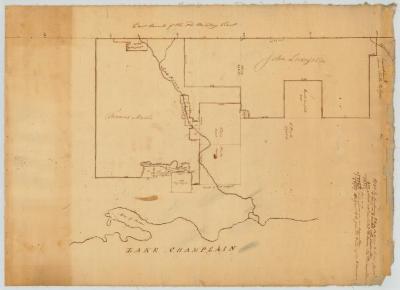 Map of tract of land in Clinton County laid out for John Livingston and Thomas Maule. Map #184