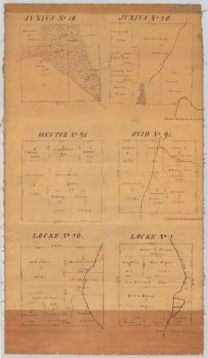 Map of Junius No. 10 and 20, Hector No. 91, Ovid No. 91 and Locke No. 2 and 26. Map #241