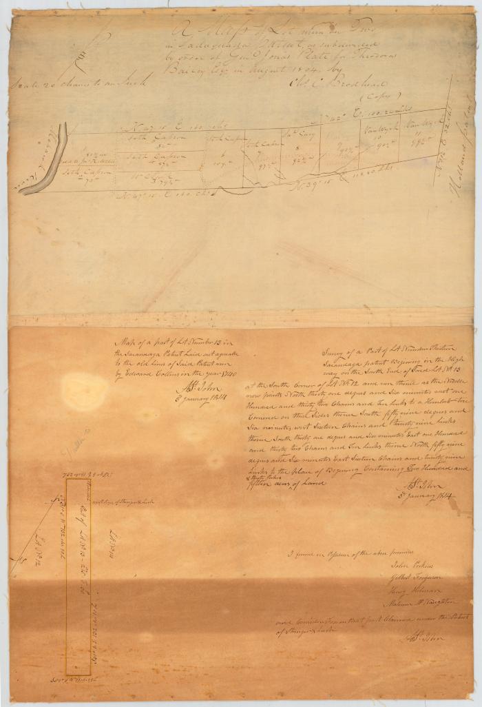 Map of Lot No. 2  in Sadaquada Patent and Lot No. 13 in Sacondaga Patent. Map #297