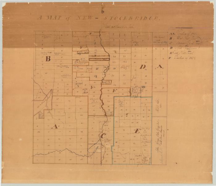 Map of New Stockbridge and land ceded to the people of  New York by the Stockbridge Indians. Map #263A