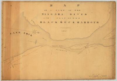 Map of a part of the Niagara River and a plan of the Black Rock Harbor. Map #280