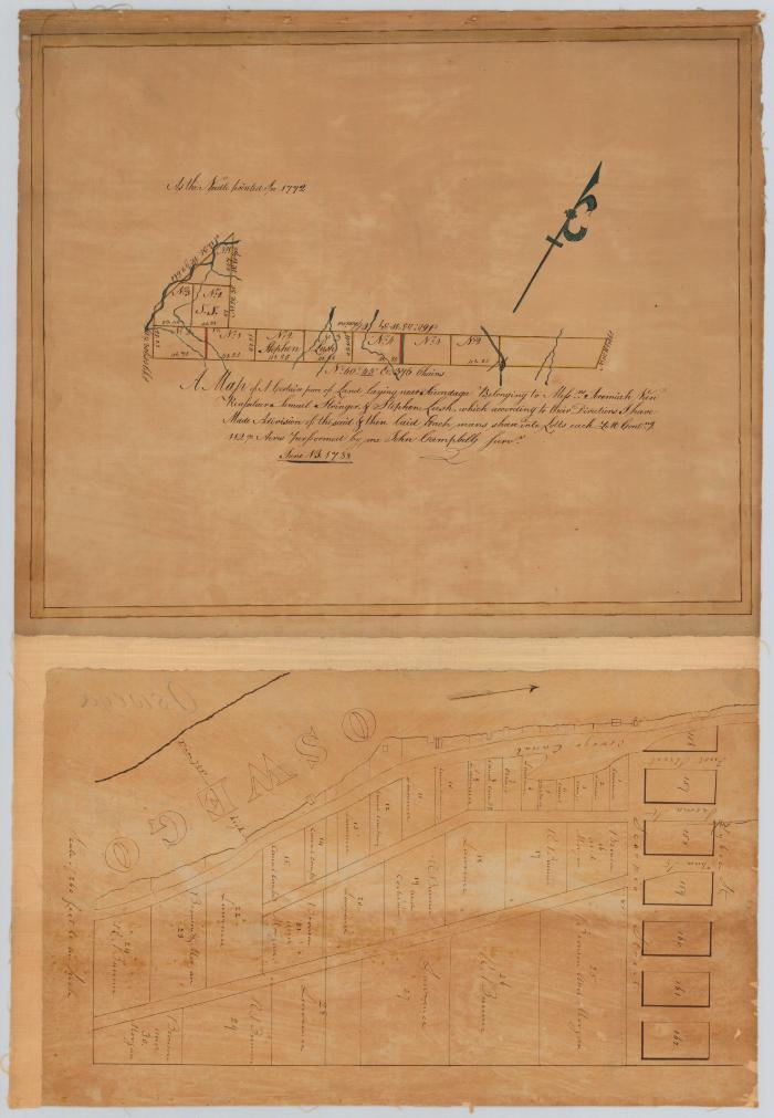 Map of a tract near Sacondaga Patent belonging to Jeremiah Van Rensselaer, Samuel Stringer and Stephen Lush. Map #288