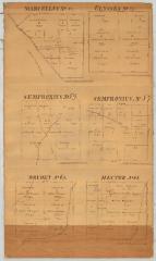 Map of Marcellus No. 88, Ulysses No. 37, Sempronius No. 57 and 59, Dryden No. 68 and Hector No. 85. Map #245