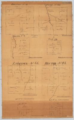 Map of Brutus No. 81, Ovid No. 66 and 79, Milton No. 8, Lysander No. 46, Hector No. 54 and Cincinnatus No. 30 and 45. Map #246