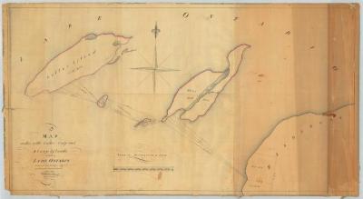 Map of Galloe, Little Galloe, Calf and Stoney Islands, situate in Lake Ontario. Map #268