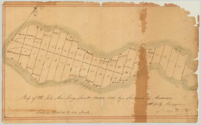 Map of the Isle Au Long Sault in the river of St. Lawrence. Map #278A(3)