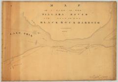 Map of a part of the Niagara River and a plan of the Black Rock Harbor. Map #280