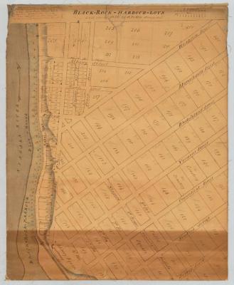 Map of Black Rock Harbor Lots. Map #281