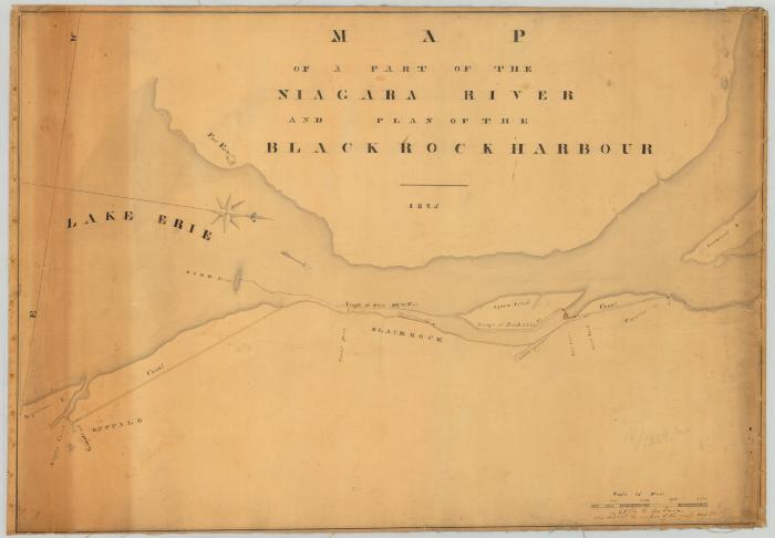 Map of a part of the Niagara River and a plan of the Black Rock Harbor. Map #280