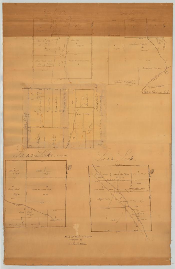 Map of Fabius Lot No. 8 and 86 and Locke Lot No. 42 and 44. Map #256