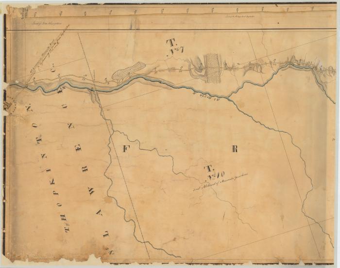 Map and profile of the road from Port Kent to Hopkinton. Map #350E