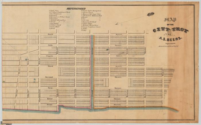 Map of the City of Troy. Map #326B