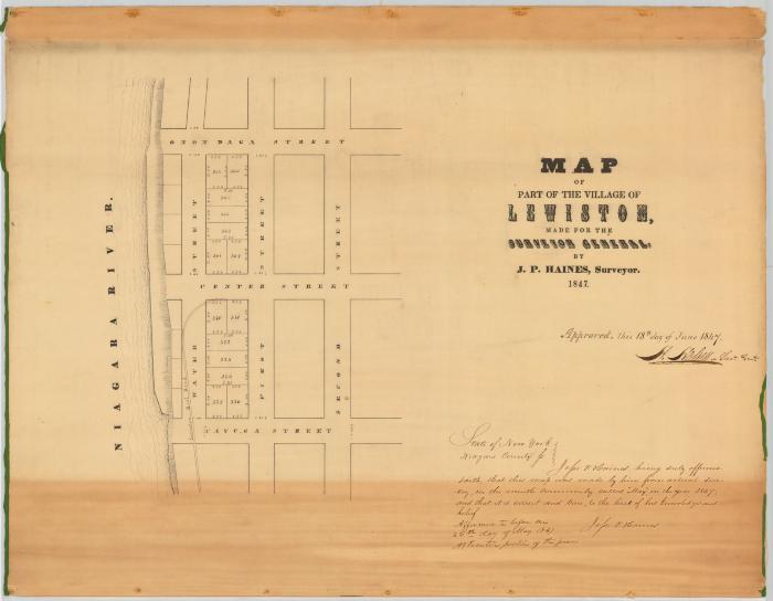 Map of part of the Village of Lewiston. Map #347