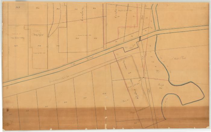 Map of a survey of State Lands on the Onondaga Salt Springs Reservation. Map #355B