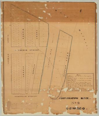 Map of Fortification Block No. 2. Oswego. Map #335