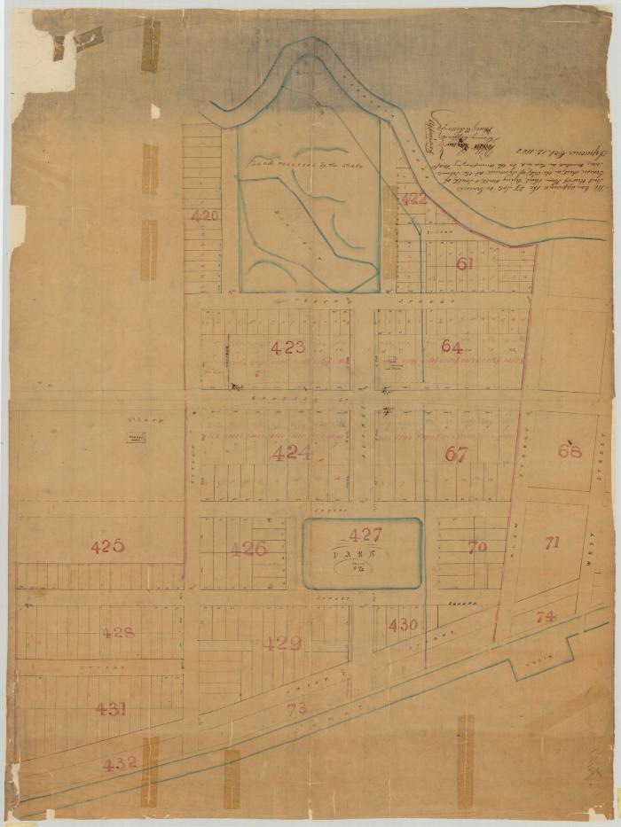 Map of Survey for the extension of Black River Canal. Map #342