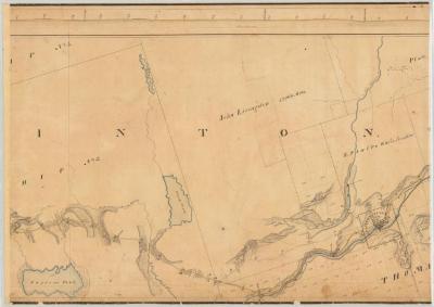 Map and profile of the road from Port Kent to Hopkinton. Map #350B