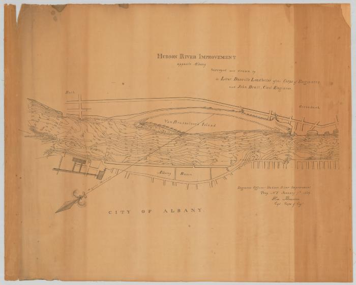 Map of the Hudson River Improvement, opposite Albany. Map #339