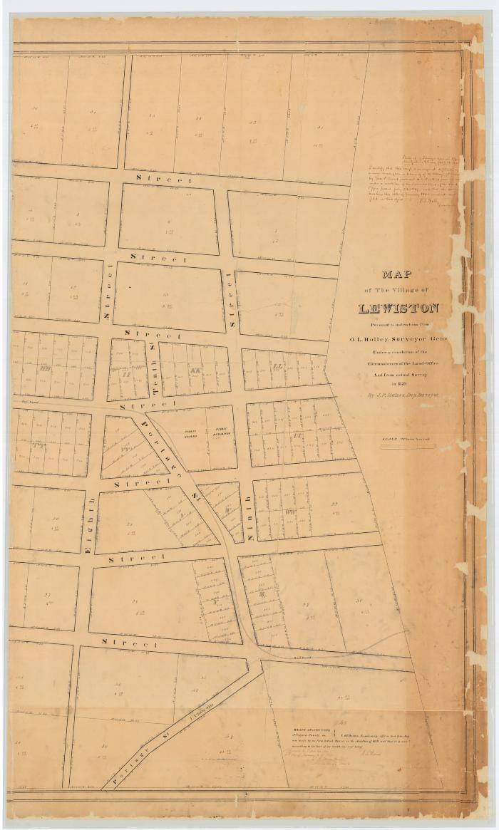 Map of the Village of Lewiston in Niagara County. Map #351B