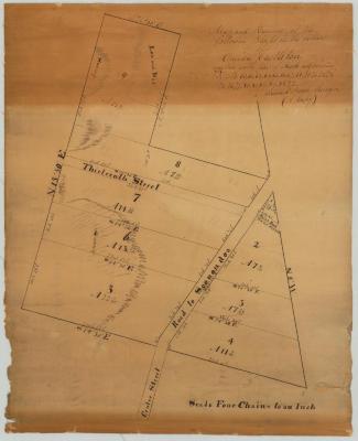 Map and re-survey of several blocks in the Village of Oneida Castleton. Map #317