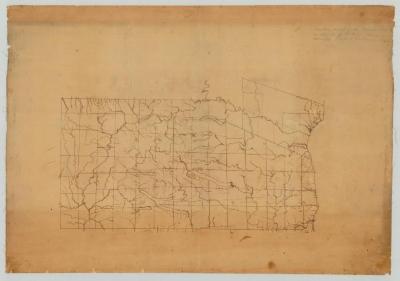 An outline map of the Genesee lands in the County of Ontario. Map #345